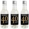 Big Dot of Happiness Adult 40th Birthday - Gold - Mini Wine & Champagne Bottle Label Stickers - Birthday Party Favor Gift for Women & Men - Set of 16